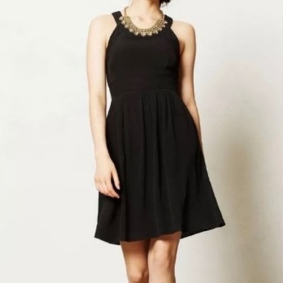 Anthropologie Dresses & Skirts - Anthropologie HD In Paris Black Ennis Flare Dress